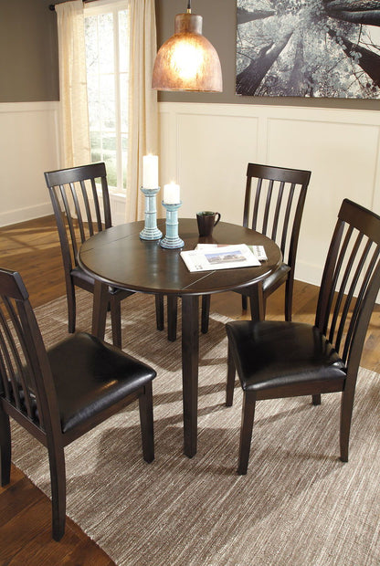 Hammis - Round Dining Drop Leaf Table Set