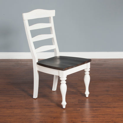 Carriage House - 41" Ladderback Chair - White / Black