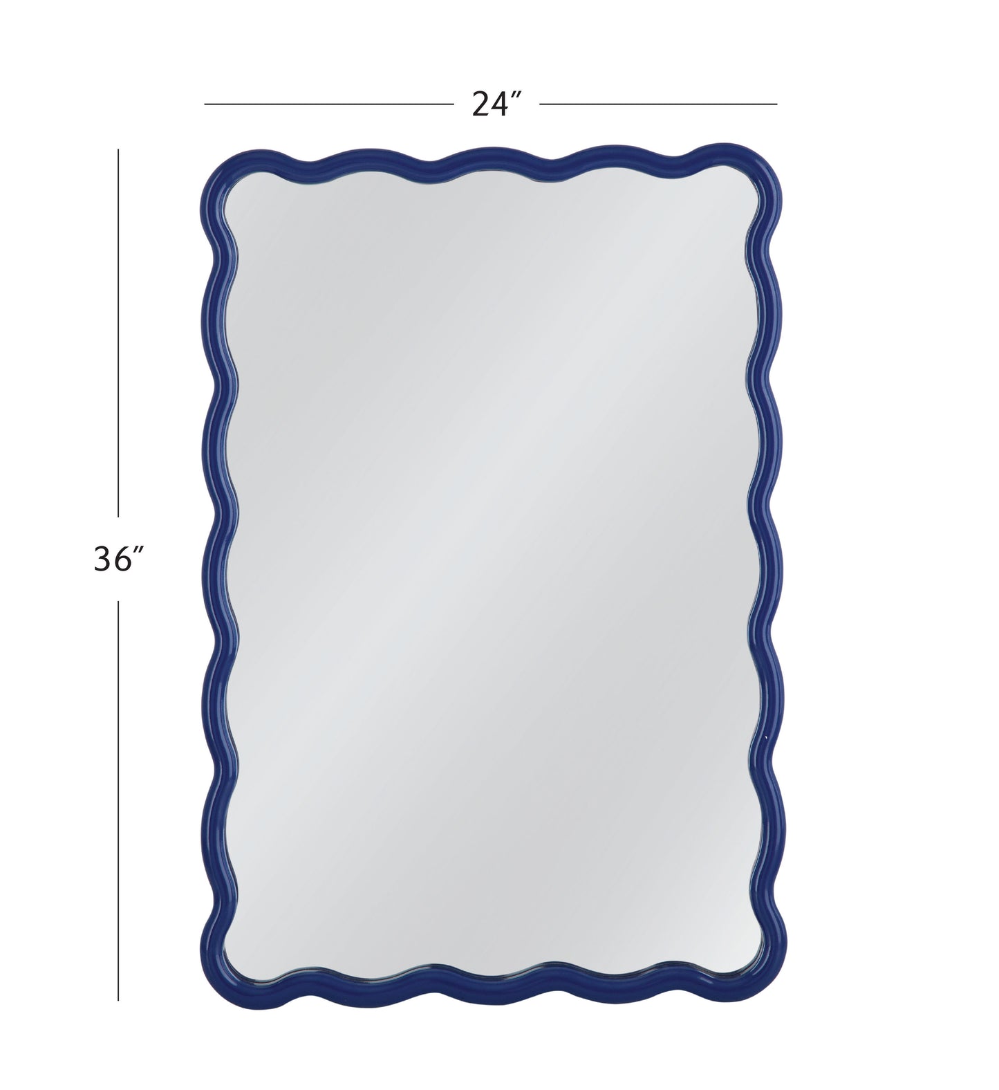 Camellia - Rectangle Wall Mirror - Blue