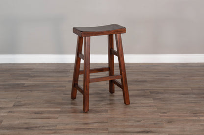 Santa Fe - Saddle Seat Stool With Wood Seat