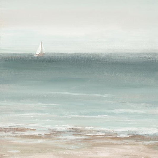 Calm At Sea II By Nan (Framed Small) - Light Blue
