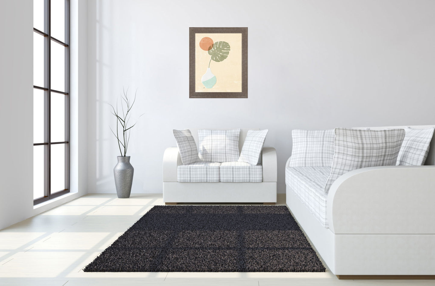 Verdant Silhouette - 28" x 34" Framed Wall Art - Green