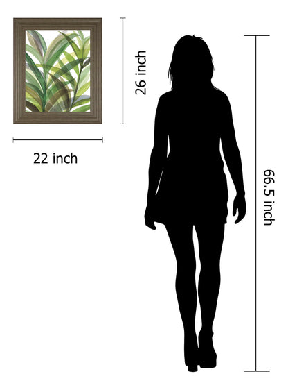 Tropical Greens Il By Rebecca Meyers - Framed Print Wall Art - Green