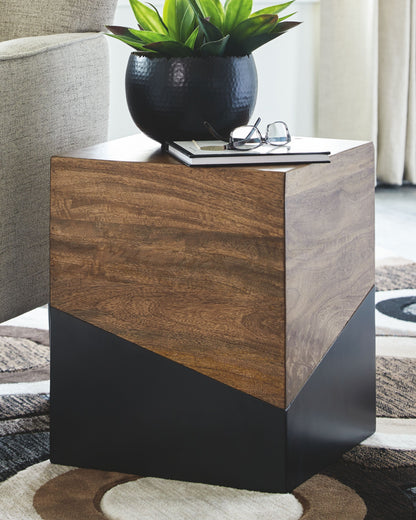 Trailbend - Brown / Gunmetal - Accent Table