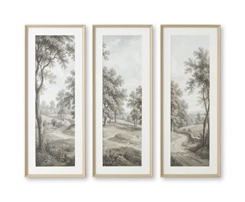 Dixonburg - Wall Art Set (Set of 3) - Taupe / Gray