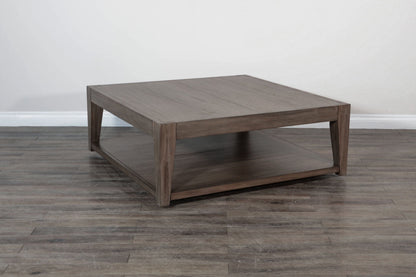 Doe Valley - Mahogany Wood Coffee Table With Casters