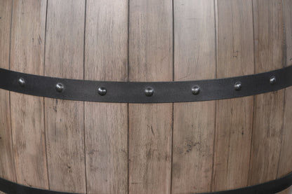 Doe Valley - Round Pub Table With Wine Barrel Base - Buckskin