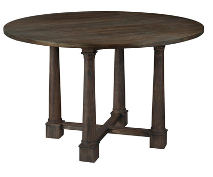 Hekman Linwood Mindi Wood Round Pedestal Dining Table