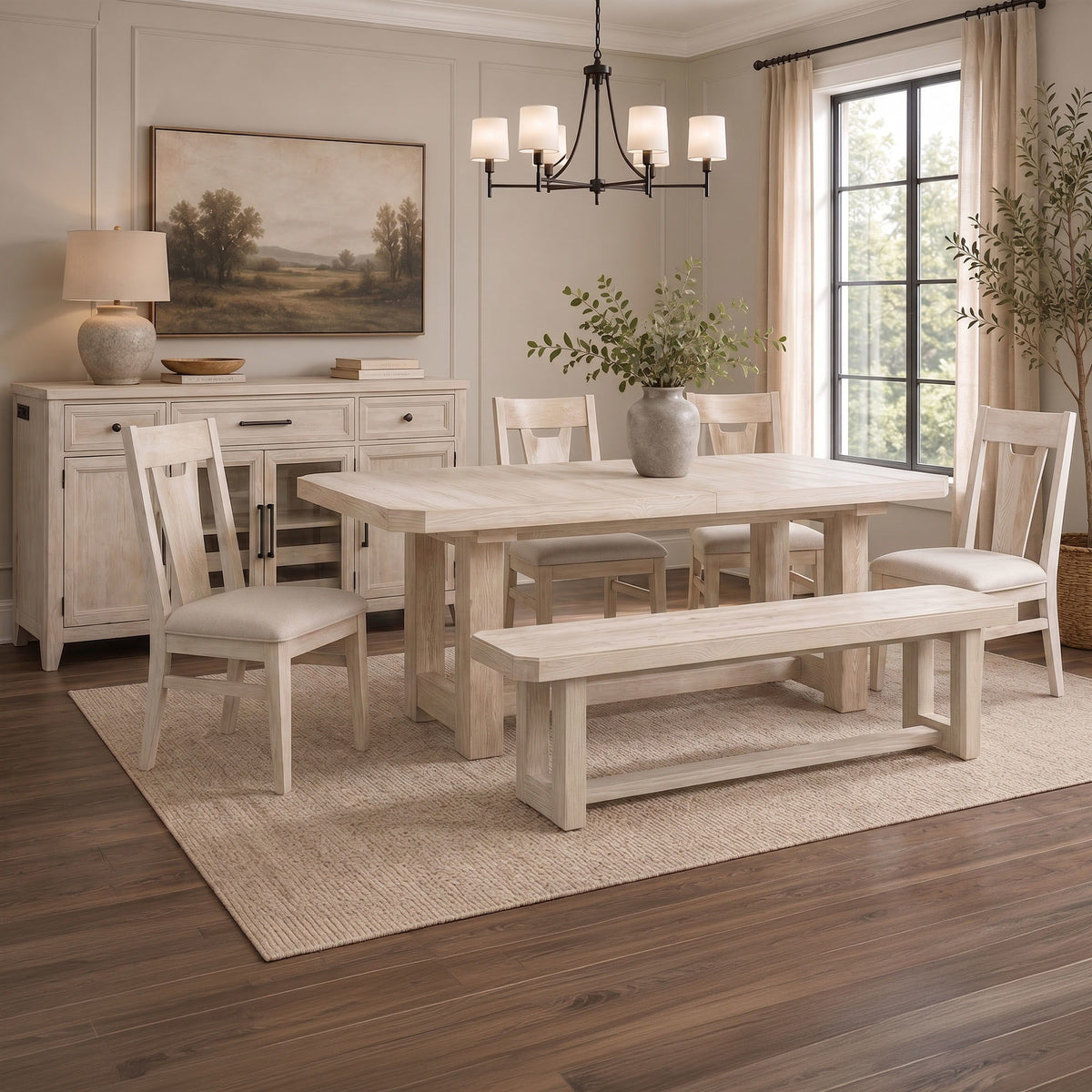 Carlson - Splat Side Chair - Washed Linen