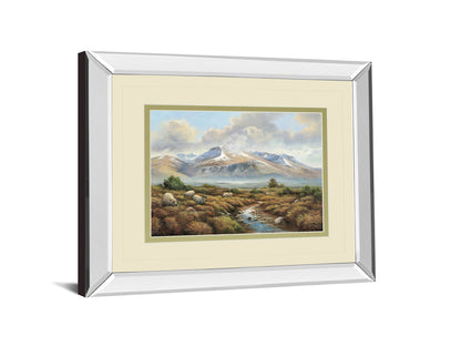 Ben Nevis By Wendy Reeves - Mirror Framed Print Wall Art - Light Brown