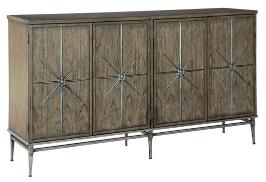 Hekman Pewter Star Mindi Wood Entertainment Console Credenza