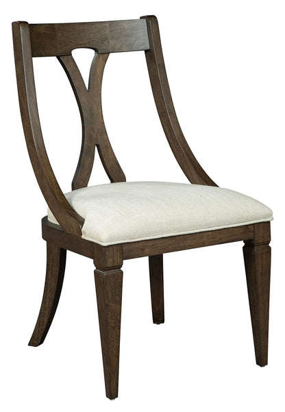 Hekman Linwood Mindi Wood Upholstered Sling Side Chair