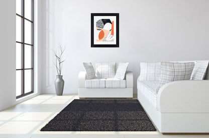 Terracotta Play - 28" x 34" Framed Wall Art - Orange