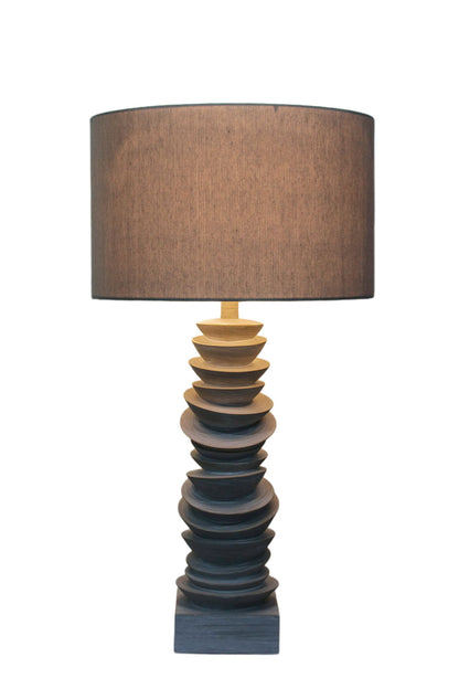 Sculpted Drift Resin Table Lamp (Set of 2) - Distessed White