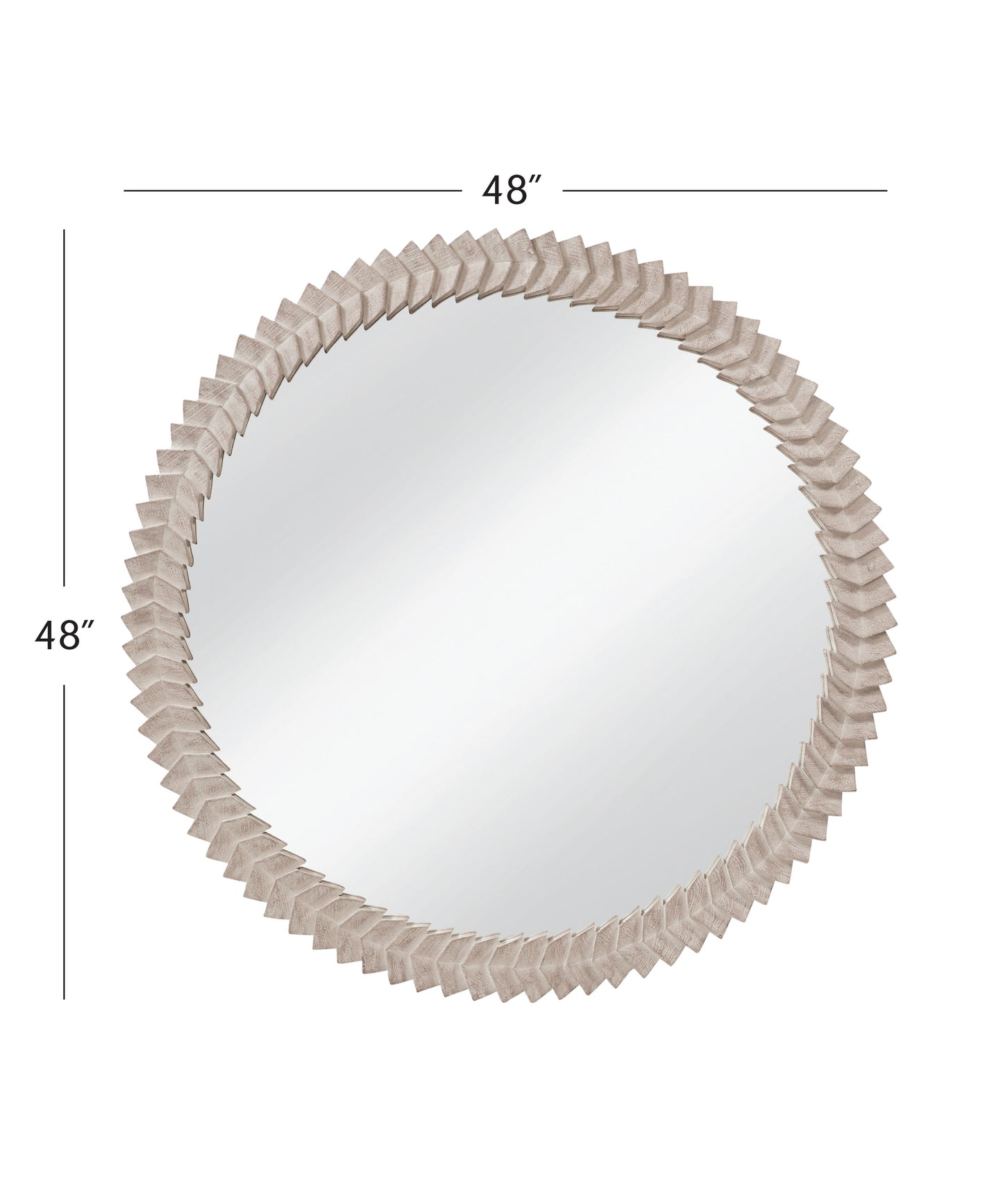 Claire - Wall Mirror - White Wash