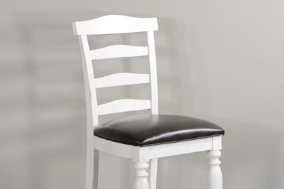 Carriage House - 43" Ladderback Barstool - White / Black