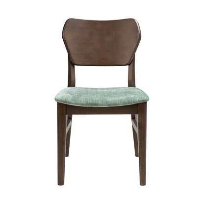 West End - Curved Panel Chair With Sage Green Seat