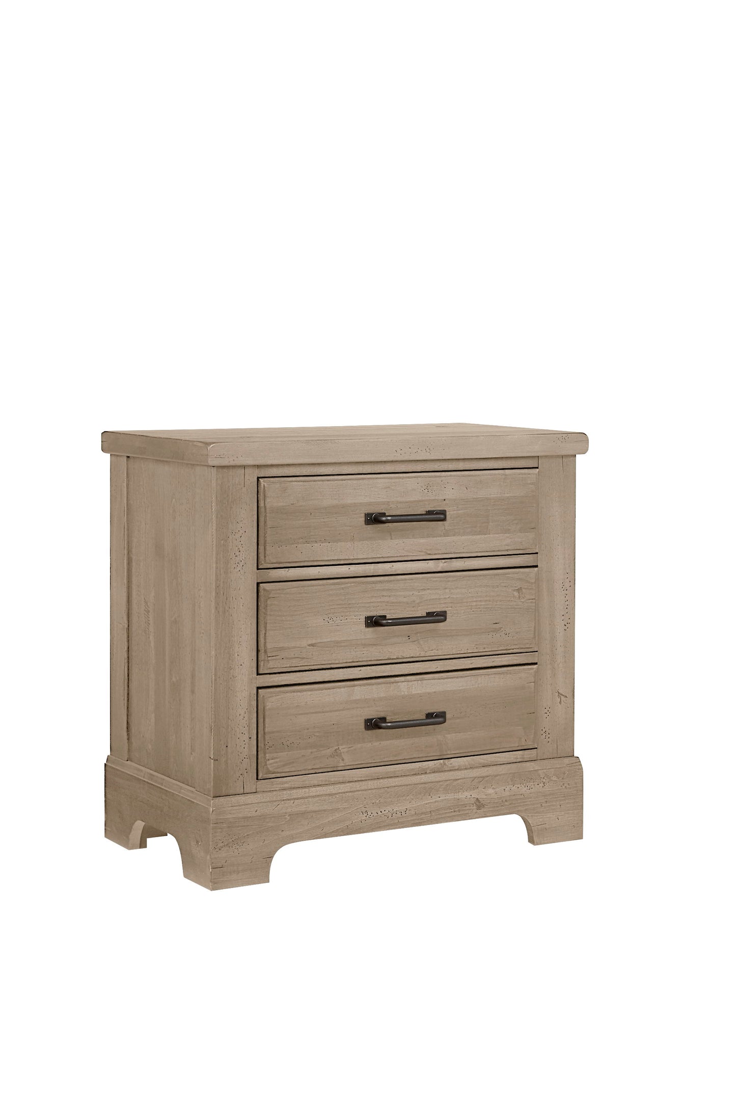 Cool Rustic - 3 Drawer Nightstand - Clear Maple