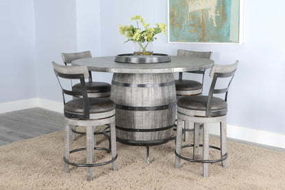 Alpine - Counter Swivel Barstool, Cushion Seat (Set of 2) - Gray