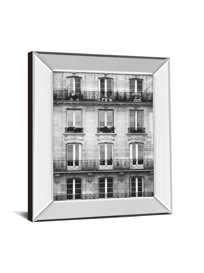 Across The Street Il By Laura Marshall - Mirror Framed Print Wall Art - White