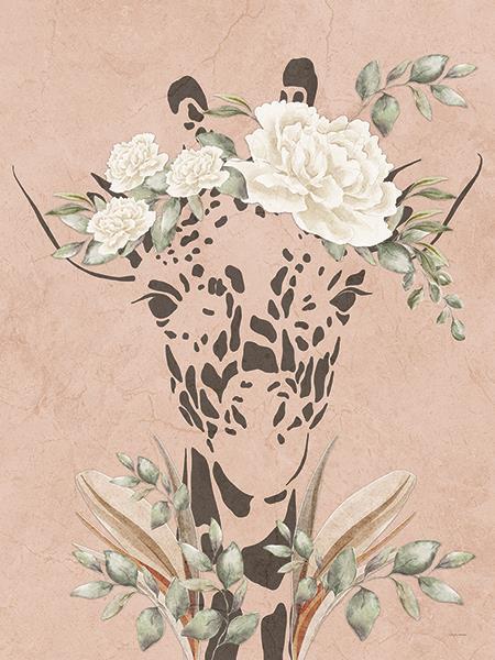 Safari Giraffe Dreaming By Yass Naffas Designs - Pink