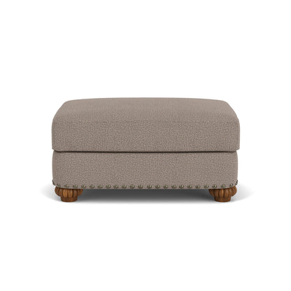 Patterson - Fabric Ottoman, Nailhead Trim