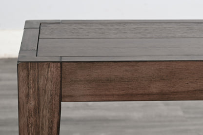 Doe Valley - Mahogany Wood Coffee Table With Casters