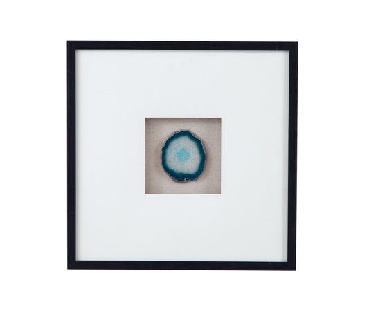 Crystal Geode - Wall Art - Blue / White