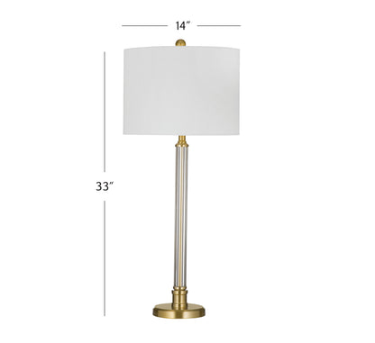 Yukon - Table Lamp - Clear / Antique Brass