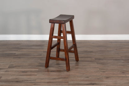 Santa Fe - Saddle Seat Stool With Wood Seat