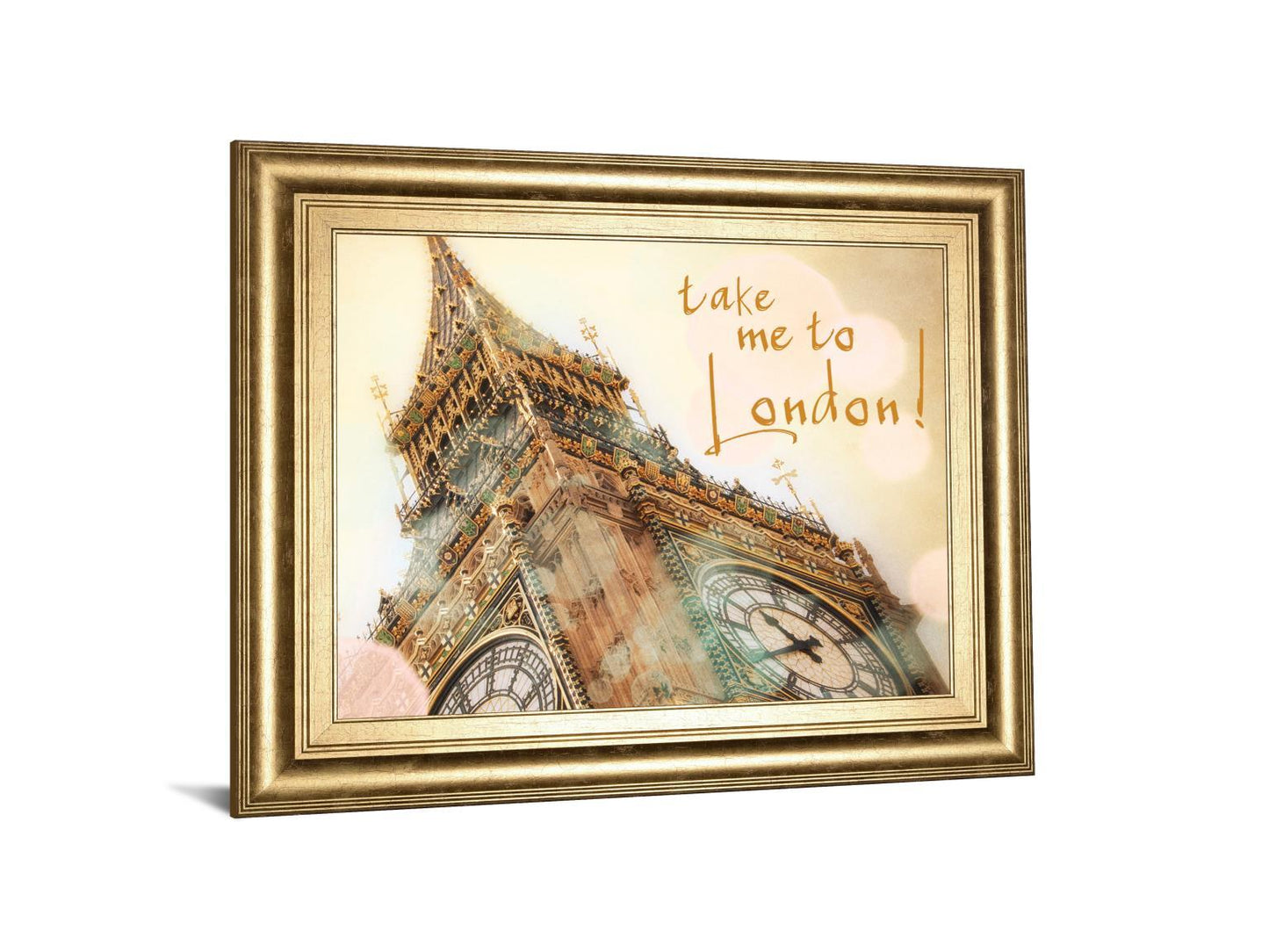 Take Me To London By Emily Navas - Framed Print Wall Art - Beige