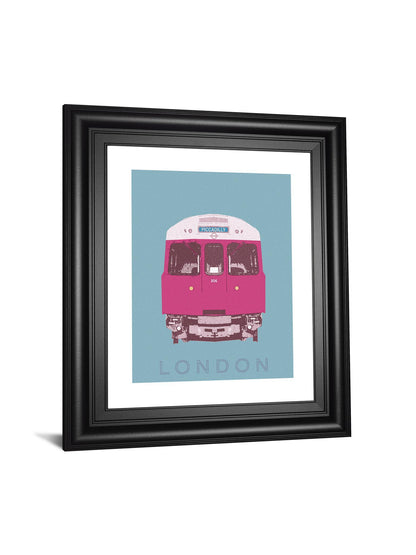 London Transport 3 By Ben James - Framed Print Wall Art - Purple