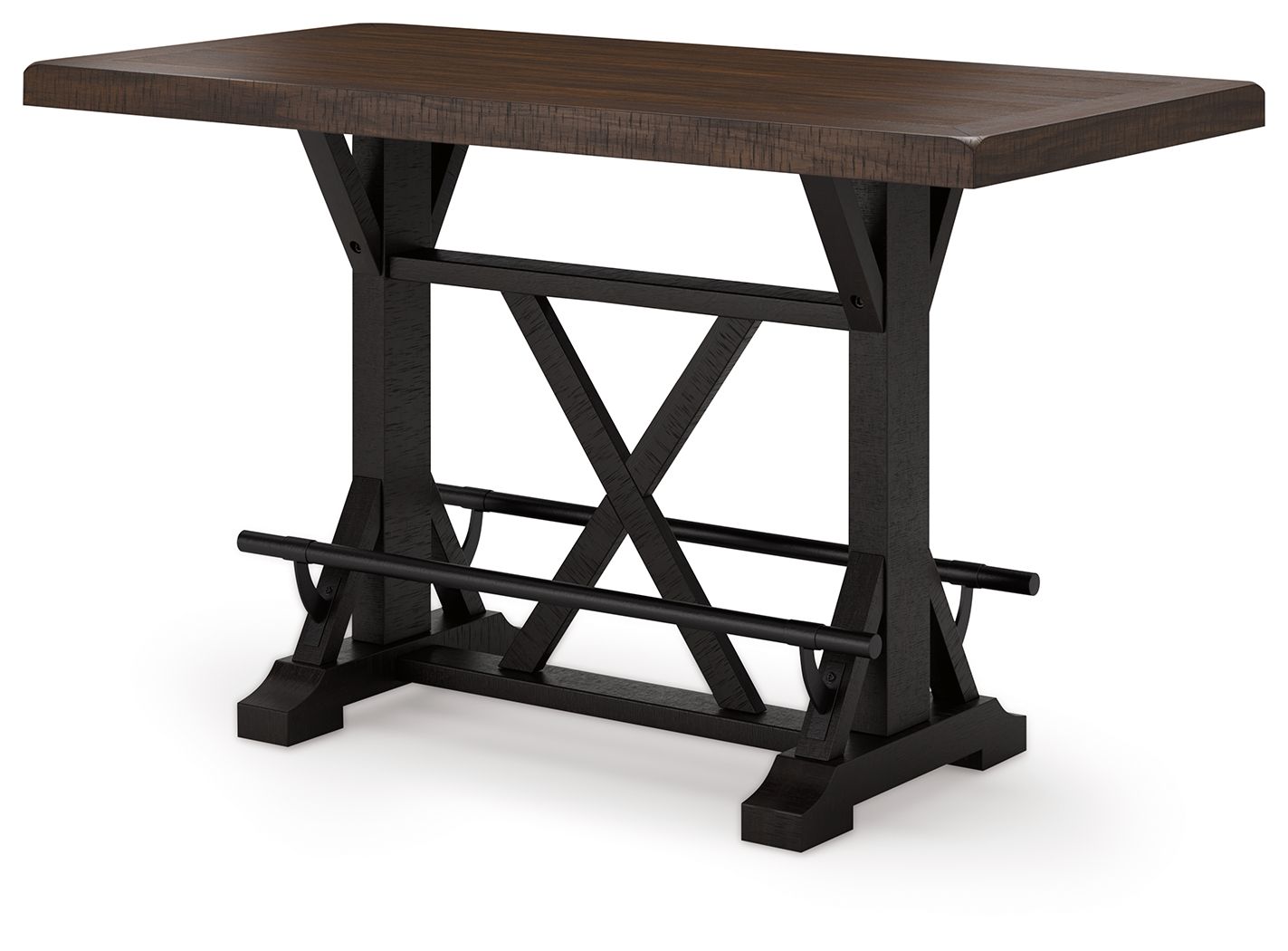 Valebeck - Rect Dining Room Counter Table With Wine Rack