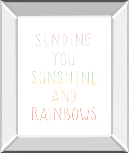 Lets Chase Rainbows VI By Jenaya Jackson - Mirror Framed Print Wall Art - White