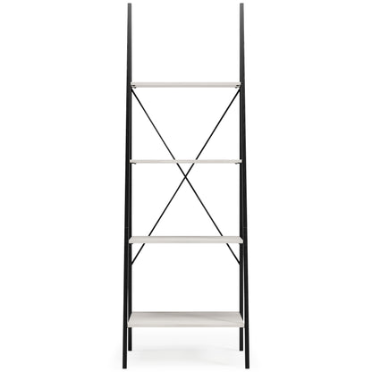 Bayflynn - White / Black - Bookcase - 4 Open Shelves