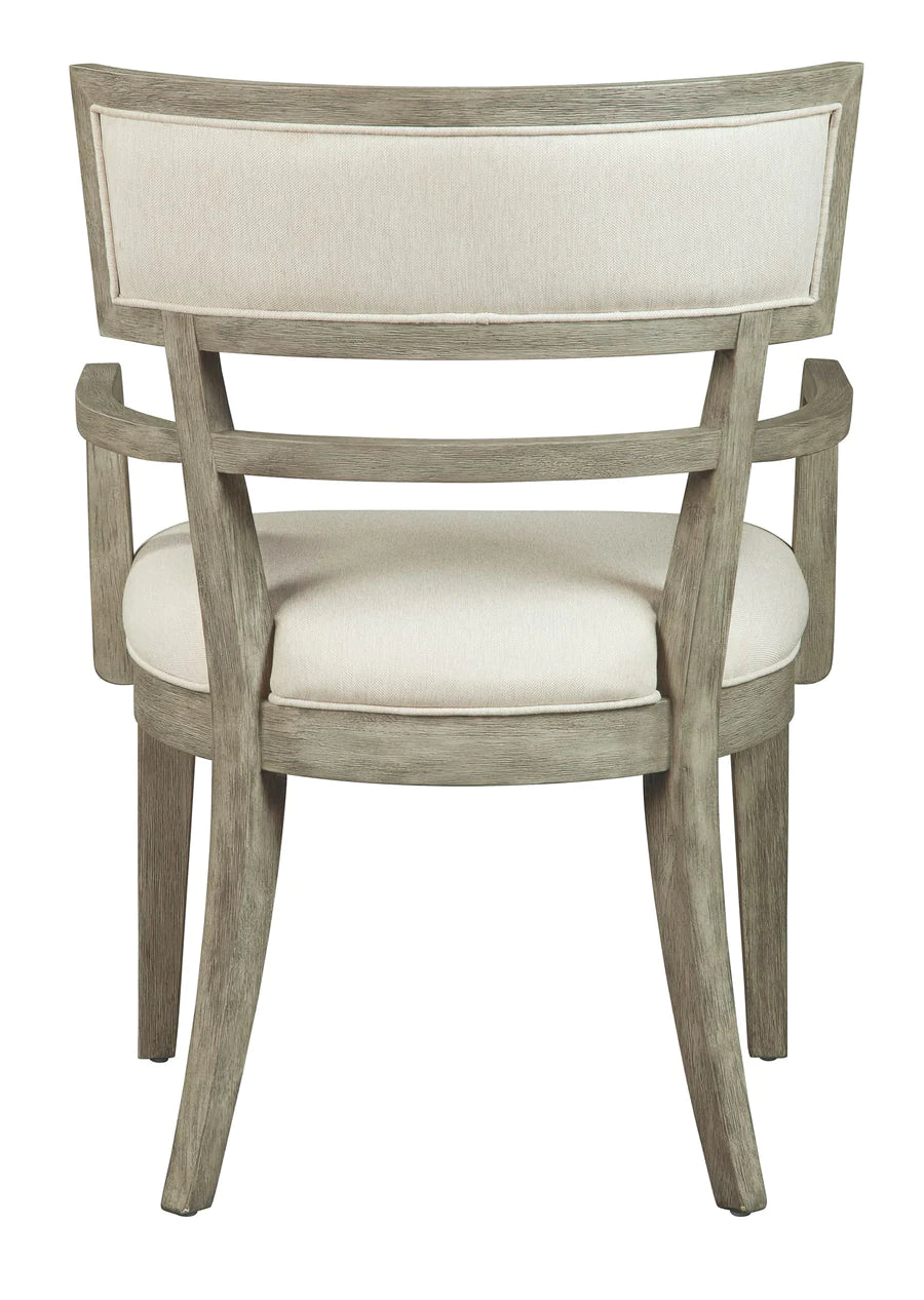 Hekman Bedford Gray Mango Wood Upholstered Armchair