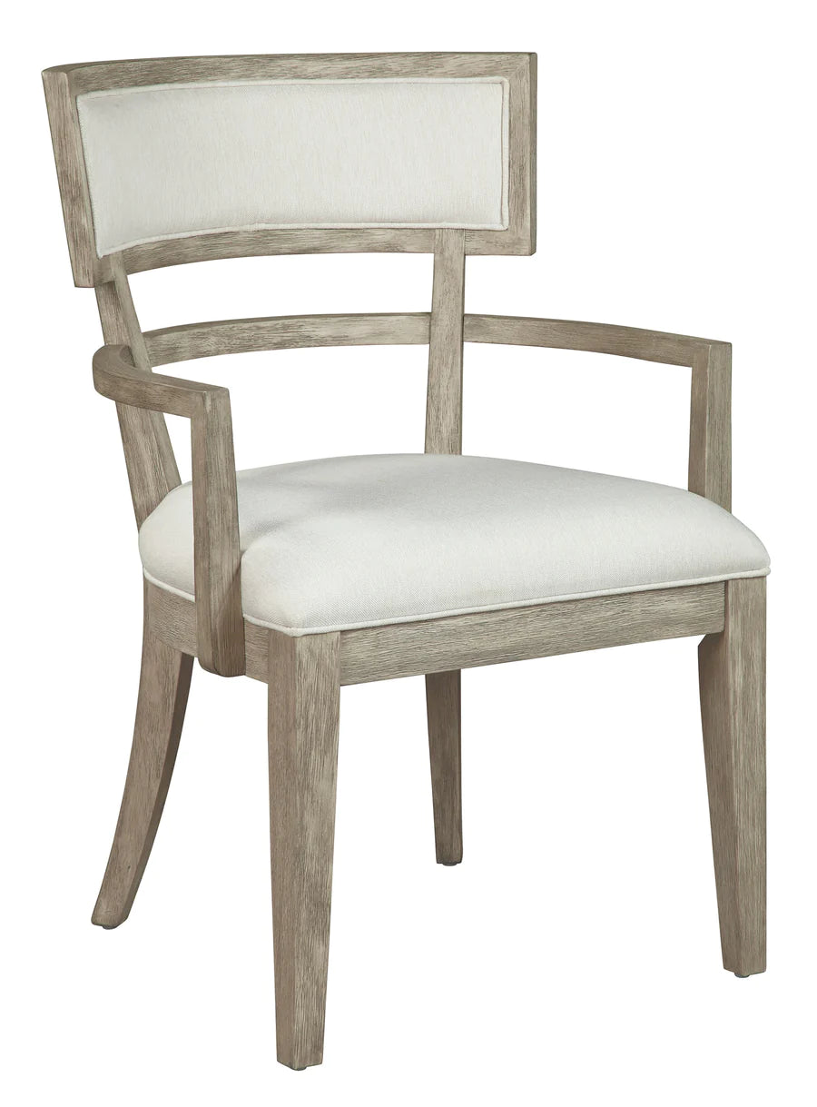 Hekman Bedford Gray Mango Wood Upholstered Armchair