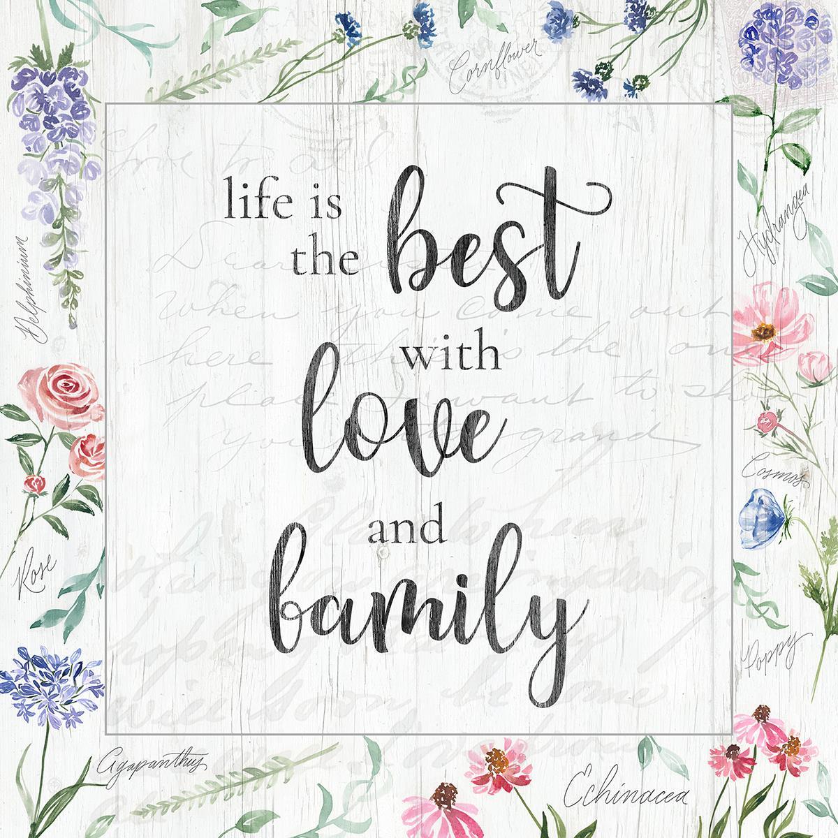 Love And Family By Kristen Brockmon (Framed) - Green