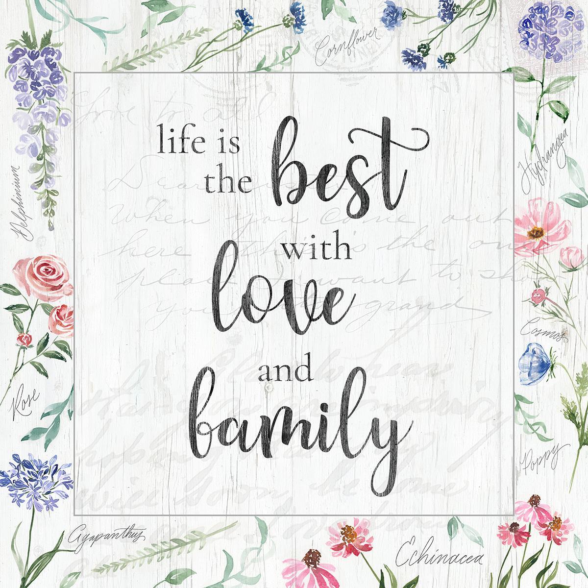 Love And Family By Kristen Brockmon (Framed) - Gray