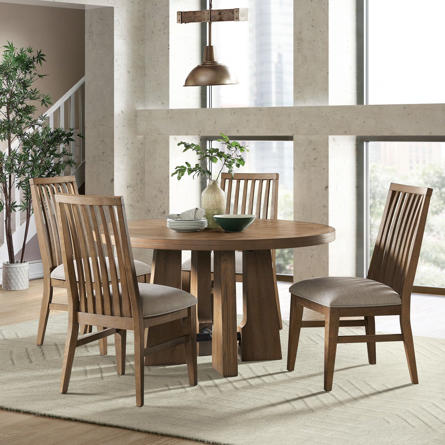 Landmark - Slat Chair - Weathered Oak