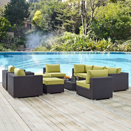 Convene 10 Piece Outdoor Patio Sectional Set