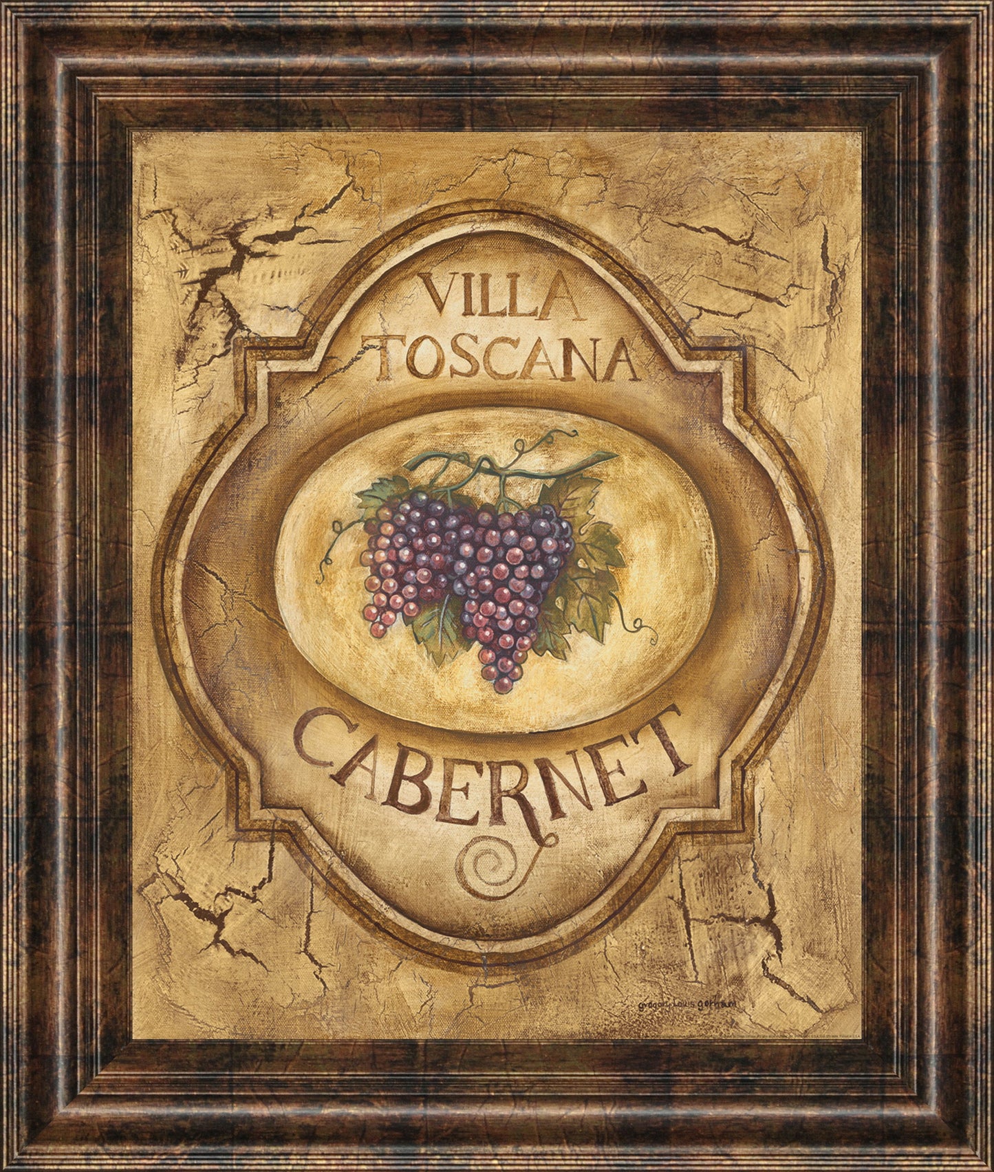 Cabernet By Gregory Gorham - Framed Print Wall Art - Gold