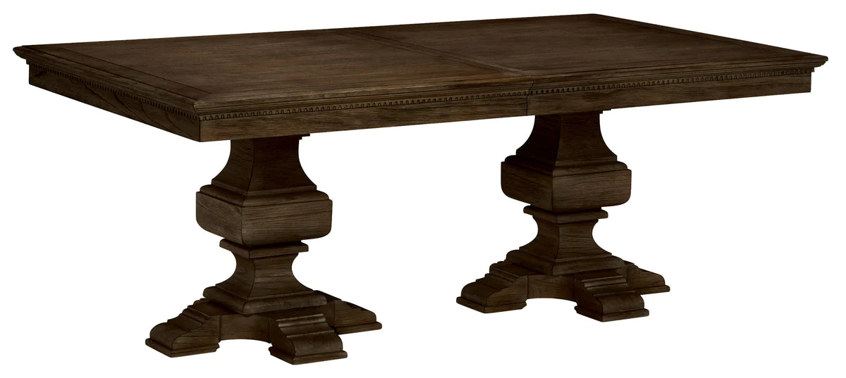 Hekman Mindi Wood Rectangular Pedestal Extension Dining Table