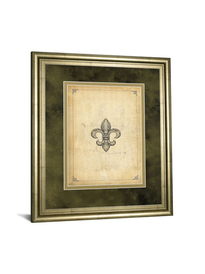 Fleur Di Lies II By Alexey Paviuts Double Matted - Framed Print Wall Art - Beige
