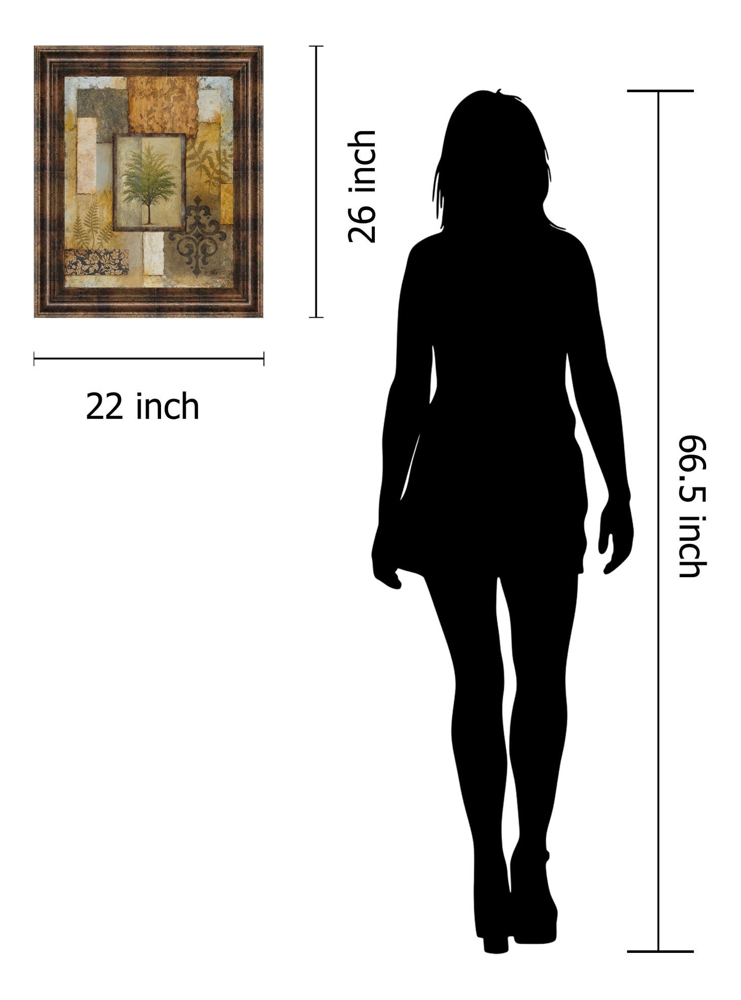 Tree Patch - Framed Print Wall Art - Light Brown