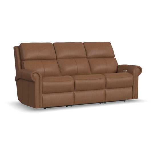 Bernard - Power Reclining Sofa With Console, Power Headrest, & Lumbar