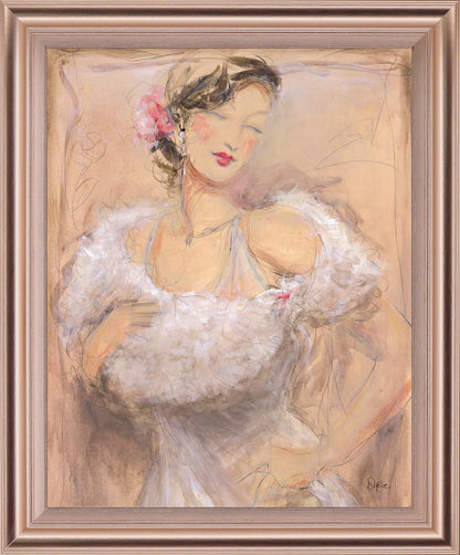 Blushed Reverie - 28" x 34" Framed Wall Art - Beige