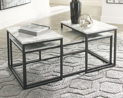 Donnesta - Gray / Black - Occasional Table Set (Set of 3)