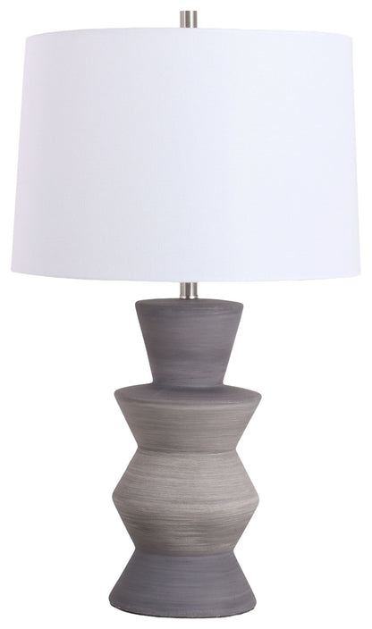 Quiet Cadence - 26 X 15 - Ceramic Table Lamp (Set of 2) - Stone Grey