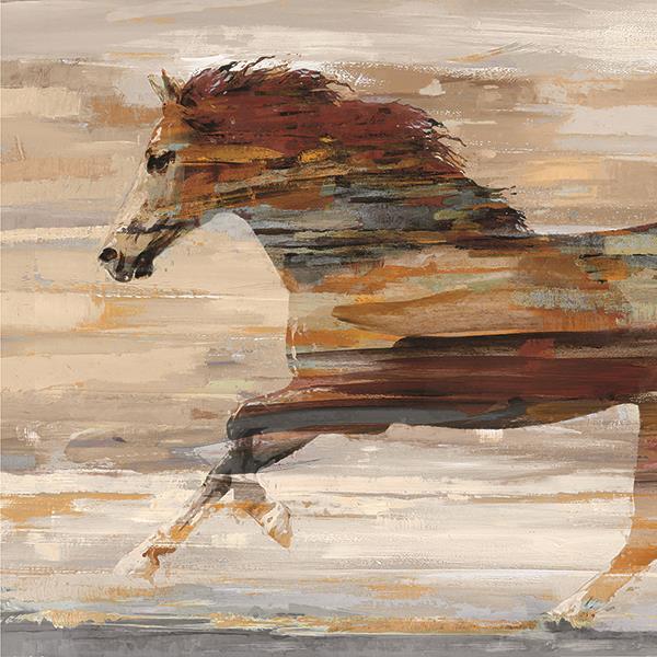 Galloping Beauty By Amber Sterling (Framed) - Light Brown